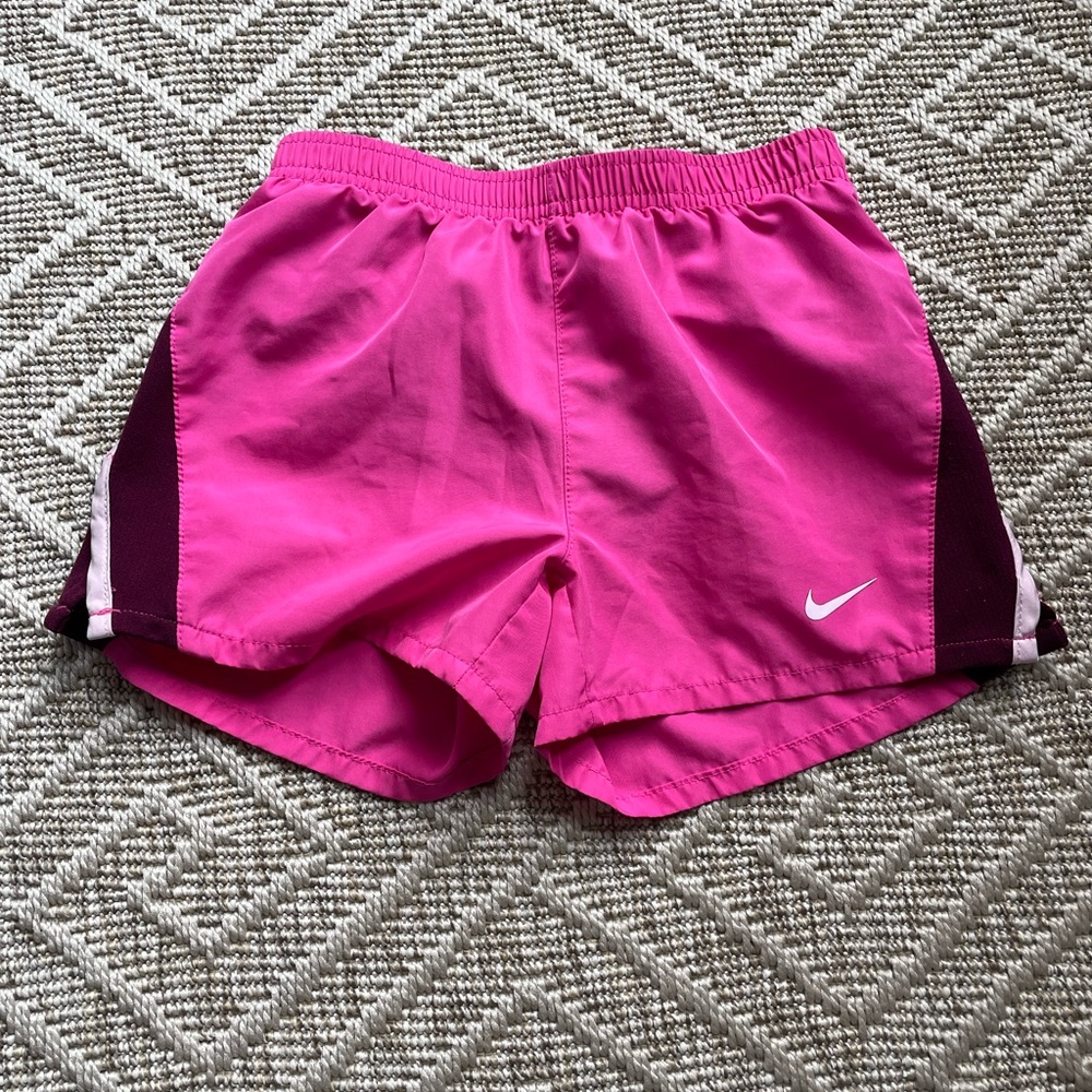 Kids Pink Athletic Shorts-6/7Y